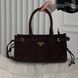 Сумка жіноча Prada Medium Suede Tote Bag, шоколадна 20558-2 фото 1