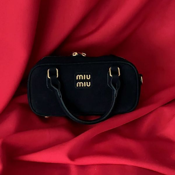 Сумка женская Miu Miu suede, черная 20546-1 фото