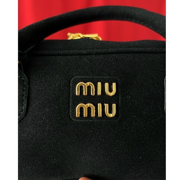 Сумка женская Miu Miu suede, черная 20546-1 фото