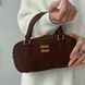 Сумка женская Miu Miu suede, шоколадная 20546-4 фото 4