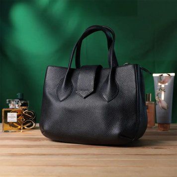 Сумка жіноча шкіряна з двома ручками Shvigel, чорна bag24-22829 фото