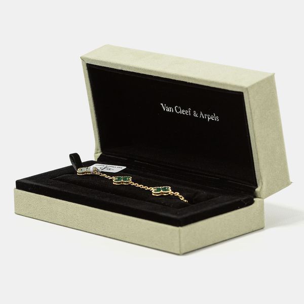 Браслет на руку Van Cleef & Arpels gold green срібний у позолоті 0317 фото