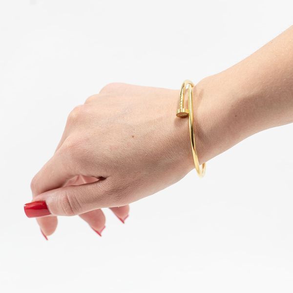 Браслет Juste un Clou Cartier серебряный в позолоте, 19 см 0322 фото